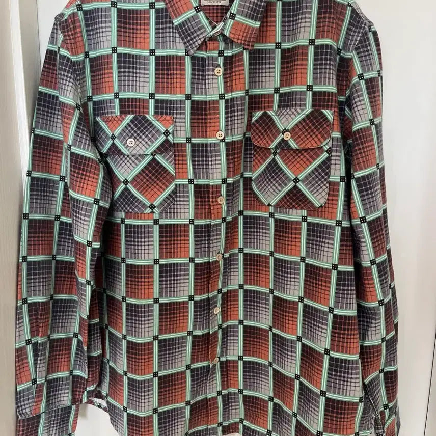 [BUNJANG] Levi's Vintage Clothing 1950's Shorthorn Shirt / 리바이스빈티지클로딩 lvc1950 숏혼 민트그린  셔츠 L사이즈