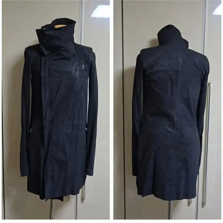 [BUNJANG] Rick Owens High Neck Leather Coat / 릭오웬스[정품]하이넥 가죽코트/42/새상품 컨디션