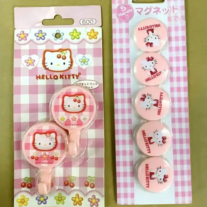 [BUNJANG] Kitty Magnet Set / 키티 자석2종세트, 체리키티 후크, 키티 마그네틱, 체리키티