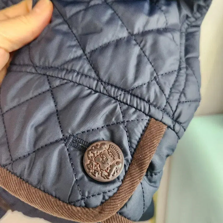 [BUNJANG] BCBG Navy Quilted Hooded Coat / 비씨비지 네이비 퀼팅 후드 코트