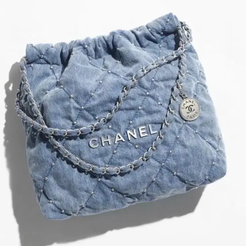 [BUNJANG] 22 Bag Denim Pearl Handbag / 22백 데님 진주