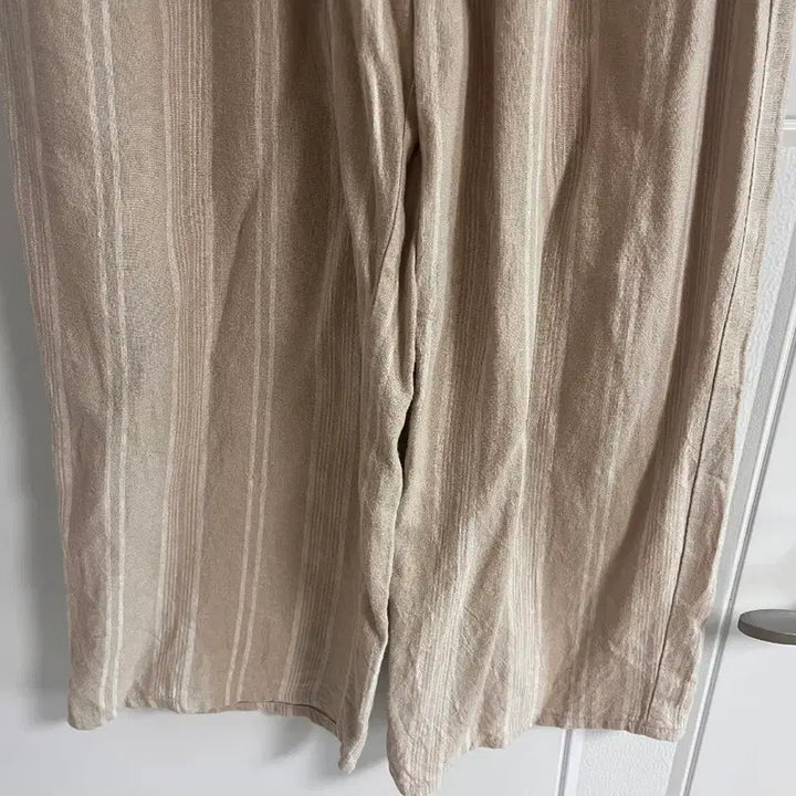 [BUNJANG] Vintage Striped Ribbon Pants / (일본 수입 빈티지)바지 스트라이프 리본 마 레이온 뒷밴딩