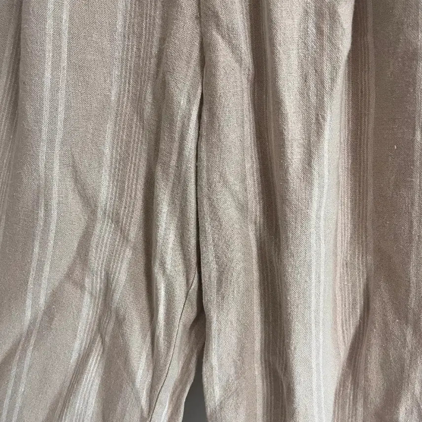 [BUNJANG] Vintage Striped Ribbon Pants / (일본 수입 빈티지)바지 스트라이프 리본 마 레이온 뒷밴딩