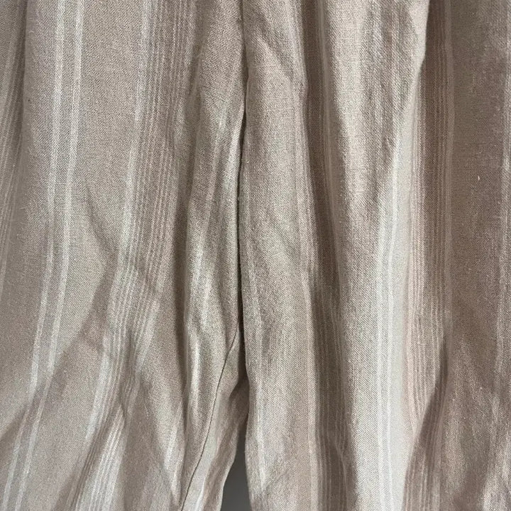 [BUNJANG] Vintage Striped Ribbon Pants / (일본 수입 빈티지)바지 스트라이프 리본 마 레이온 뒷밴딩