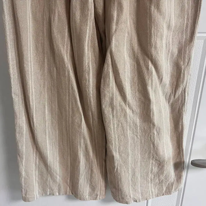 [BUNJANG] Vintage Striped Ribbon Pants / (일본 수입 빈티지)바지 스트라이프 리본 마 레이온 뒷밴딩