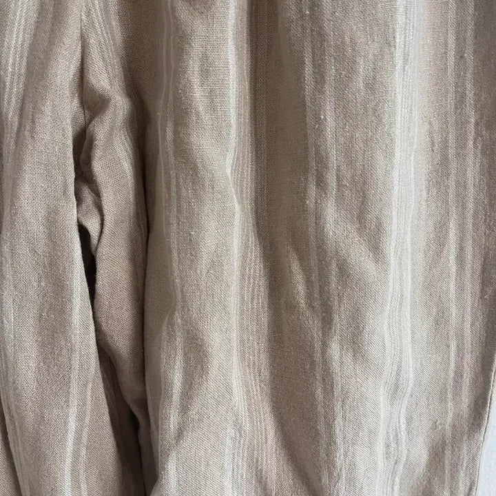 [BUNJANG] Vintage Striped Ribbon Pants / (일본 수입 빈티지)바지 스트라이프 리본 마 레이온 뒷밴딩