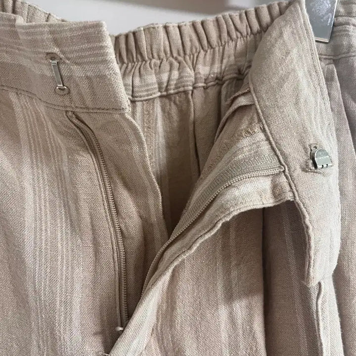 [BUNJANG] Vintage Striped Ribbon Pants / (일본 수입 빈티지)바지 스트라이프 리본 마 레이온 뒷밴딩