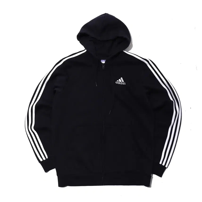 [BUNJANG] Adidas Navy Fleece Hoodie Zip-up (XL) / ADIDAS 기모 네이비 후드 집업 size XL