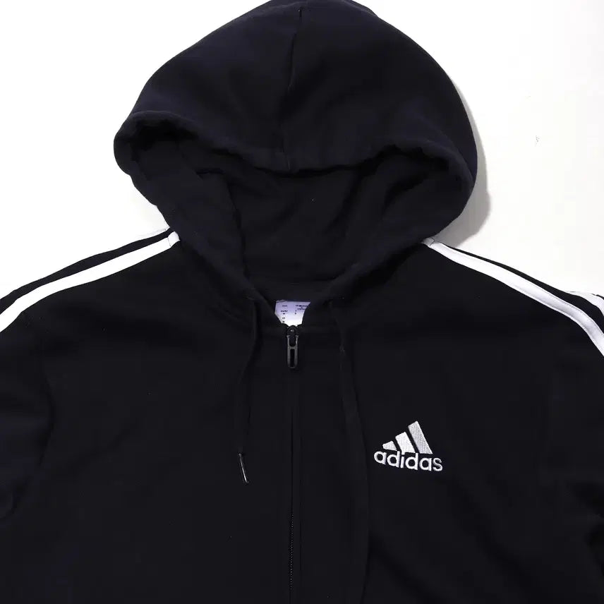[BUNJANG] Adidas Navy Fleece Hoodie Zip-up (XL) / ADIDAS 기모 네이비 후드 집업 size XL