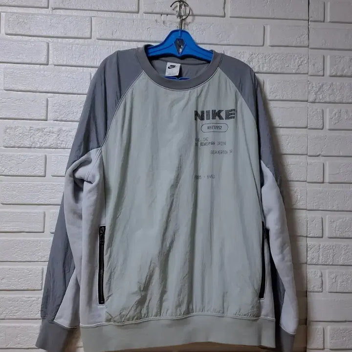 [BUNJANG] Nike Sweatshirt Gray/Ivory / (100)나이키 스웻셔츠 맨투맨 회색/아이보리