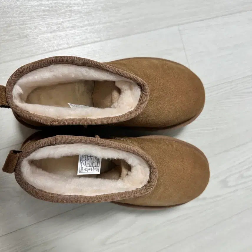 [BUNJANG] UGG Suede Leather Mini Platform Boots Chestnut / 어그 스웨이드 레더 미니 플랫폼 부츠 체스넛 / 1135092CHE