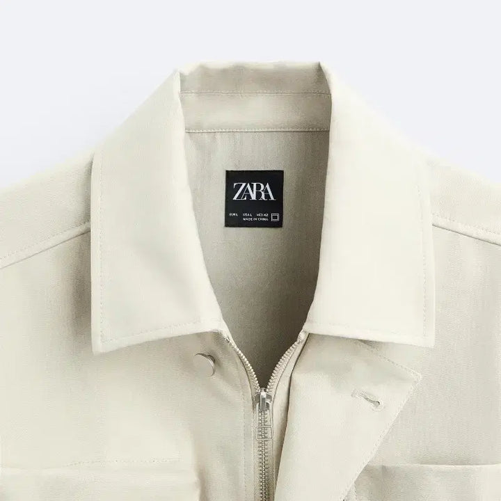 [BUNJANG] ZARA Pocket Jacket Light Gray (XL) / 자라 포켓 자켓 라이트 그레이 (XL)