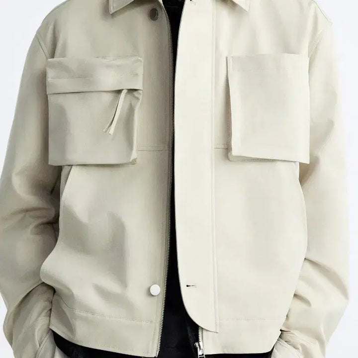 [BUNJANG] ZARA Pocket Jacket Light Gray (XL) / 자라 포켓 자켓 라이트 그레이 (XL)