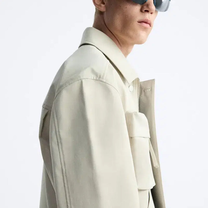 [BUNJANG] ZARA Pocket Jacket Light Gray (XL) / 자라 포켓 자켓 라이트 그레이 (XL)