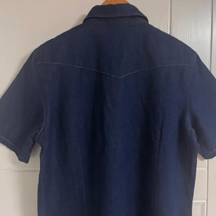 [BUNJANG] Vintage Denim Long Dress / (일본 수입 빈티지)청원피스 청 셔츠 카라 롱 진청 기본 L 면100