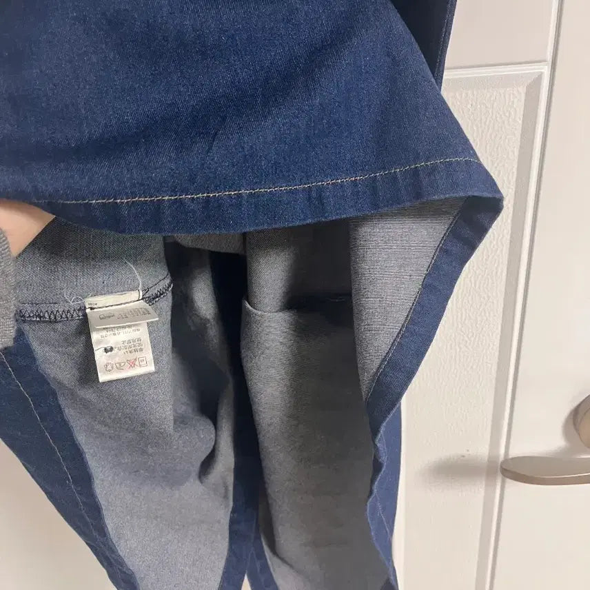 [BUNJANG] Vintage Denim Long Dress / (일본 수입 빈티지)청원피스 청 셔츠 카라 롱 진청 기본 L 면100