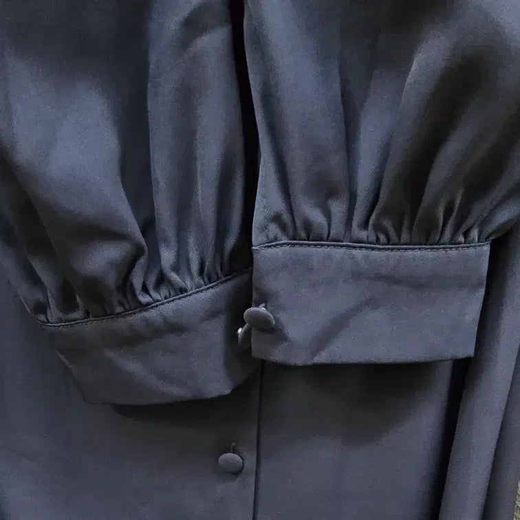 [BUNJANG] Navy Ribbon Long Dress / 네이비 리본 롱 원피스