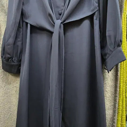 [BUNJANG] Navy Ribbon Long Dress / 네이비 리본 롱 원피스