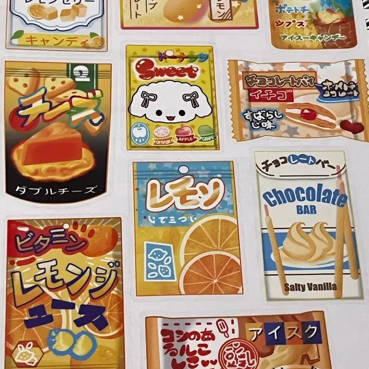 [BUNJANG] Japanese Snack Stickers Set / 일본 간식 스티커 1세트