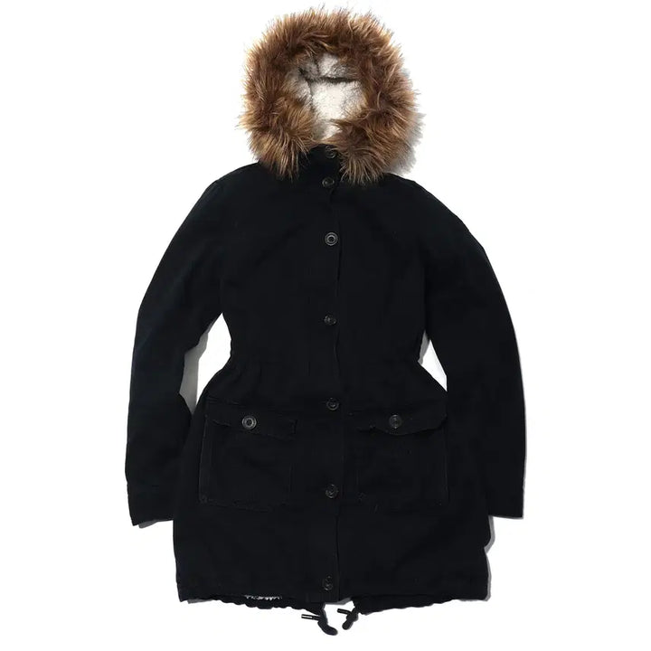 [BUNJANG] Abercrombie & Fitch Dark Navy Shearling Lined Parka Jacket Women's S / 아베크롬비 다크네이비 양털 야상 점퍼 women S