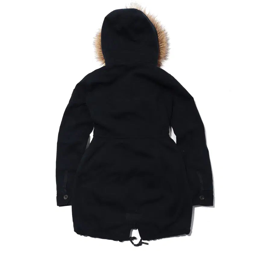 [BUNJANG] Abercrombie & Fitch Dark Navy Shearling Lined Parka Jacket Women's S / 아베크롬비 다크네이비 양털 야상 점퍼 women S
