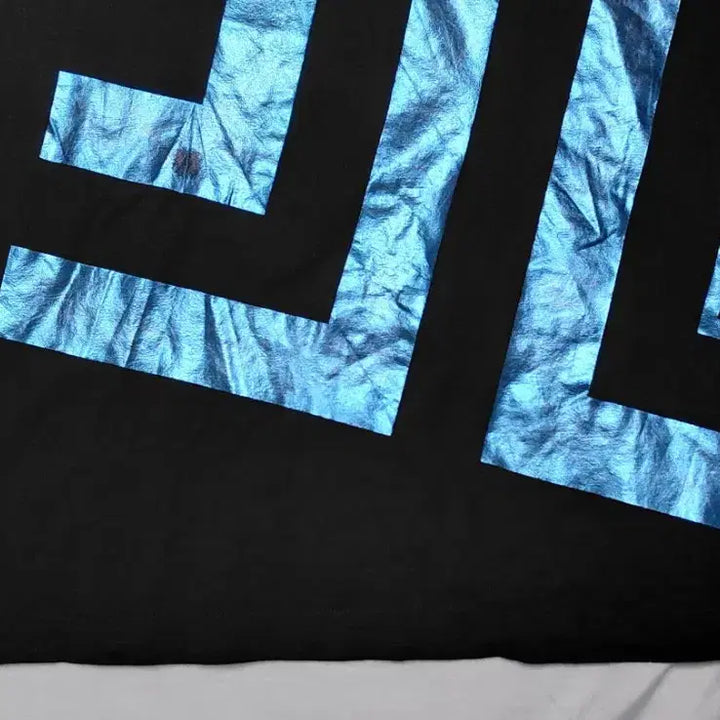 [BUNJANG] LANVIN en Bleu Metallic Blue Logo T-Shirt / [L] LANVIN en Bleu 메탈릭 블루 로고 티셔츠