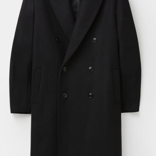 [BUNJANG] Coore MTR Oversized Double Long Coat Black S / 무료배송) 쿠어 MTR 오버핏 더블 롱 코트 블랙 S