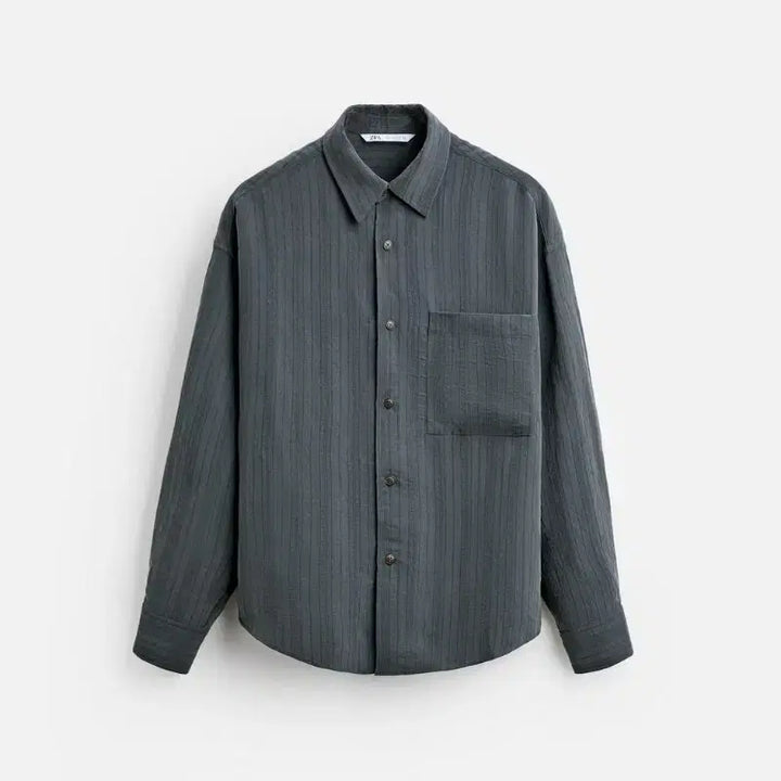 [SOLD OUT] 자라 모달 박시핏 자카드 스트라이프 셔츠 바지 셋업 (S)