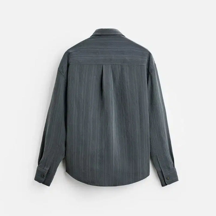 [SOLD OUT] 자라 모달 박시핏 자카드 스트라이프 셔츠 바지 셋업 (S)
