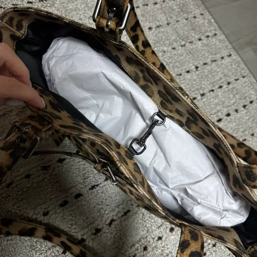 [BUNJANG] Samou Ondo Le Belt Bag Leopard Denim Shoulder Bag / 사모온도 르 벨트백 M 레오파드 데님