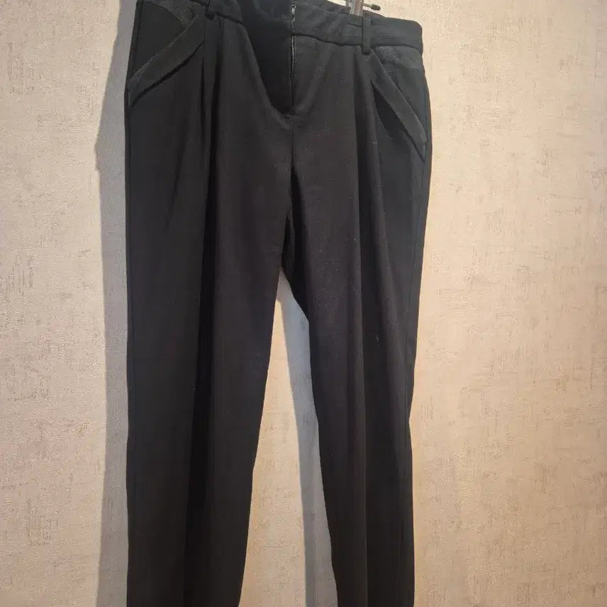 [BUNJANG] Arnold Bassini Black Wool Trousers / 아날도 바시니 검정 블랙 겨울 모직 바지 66사이즈