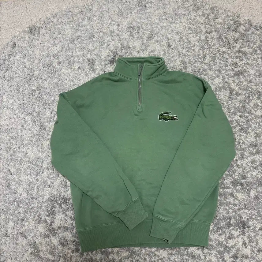 [BUNJANG] Lacoste Unisex Half-Zip Sweatshirt / 라코스테 반집업 스웻셔츠 S