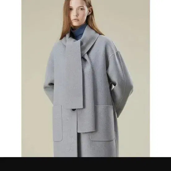 [BUNJANG] Thursday Island Handmade Muffler Coat / 써스데이아일랜드 머풀러핸드메이드코트