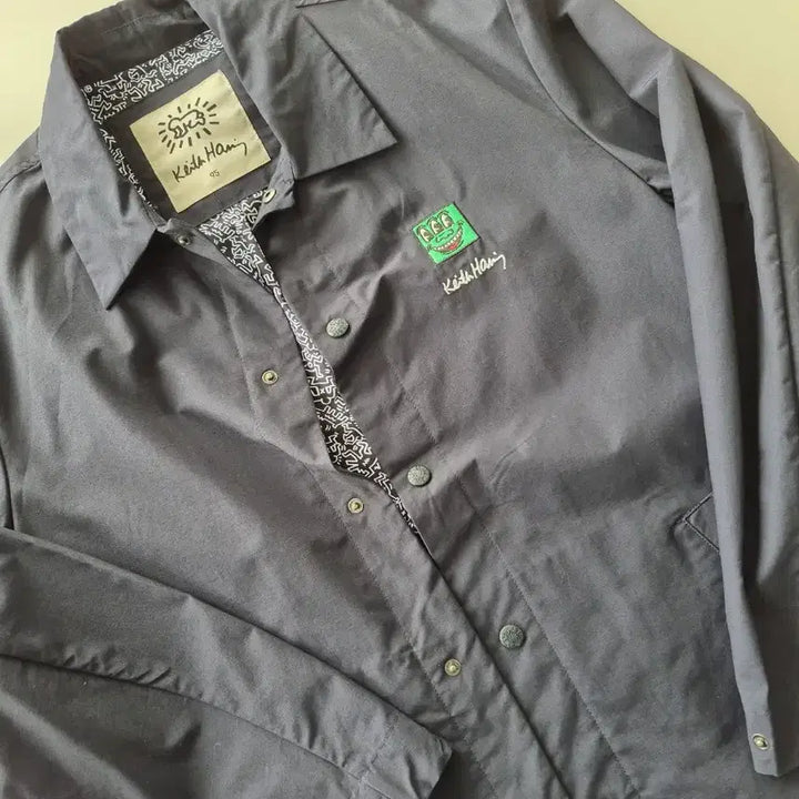 [BUNJANG] Keith Haring Navy Coach Jacket (95) / 키스해링 네이비 코치 자켓(95)