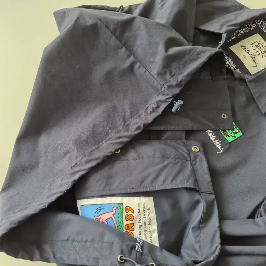 [BUNJANG] Keith Haring Navy Coach Jacket (95) / 키스해링 네이비 코치 자켓(95)