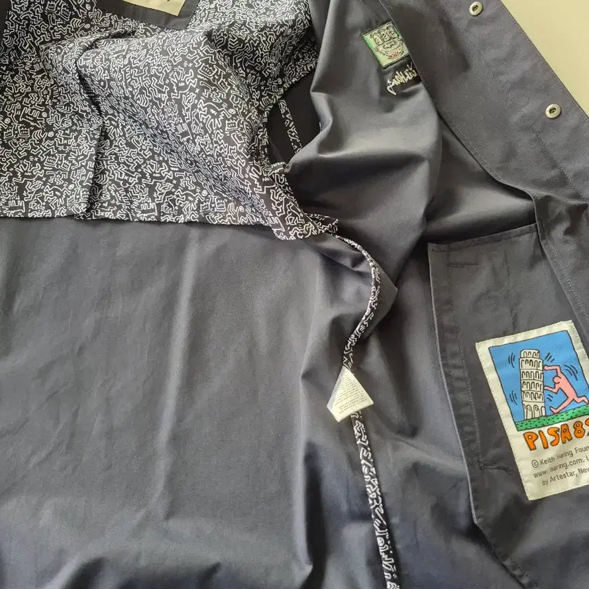 [BUNJANG] Keith Haring Navy Coach Jacket (95) / 키스해링 네이비 코치 자켓(95)