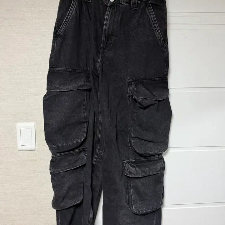 [BUNJANG] H&M Baggy Cargo Denim Pants / H&M 배기 카고 데님 팬츠 블랙 30/30