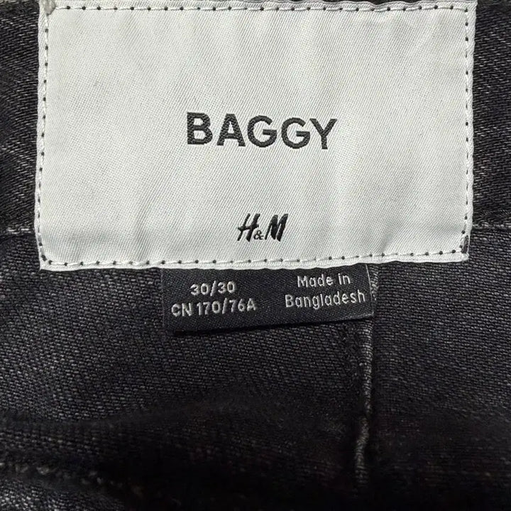 [BUNJANG] H&M Baggy Cargo Denim Pants / H&M 배기 카고 데님 팬츠 블랙 30/30