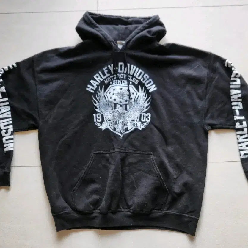 [BUNJANG] Harley-Davidson Military Collaboration Hoodie / 할리데이비슨 밀리터리 후드
