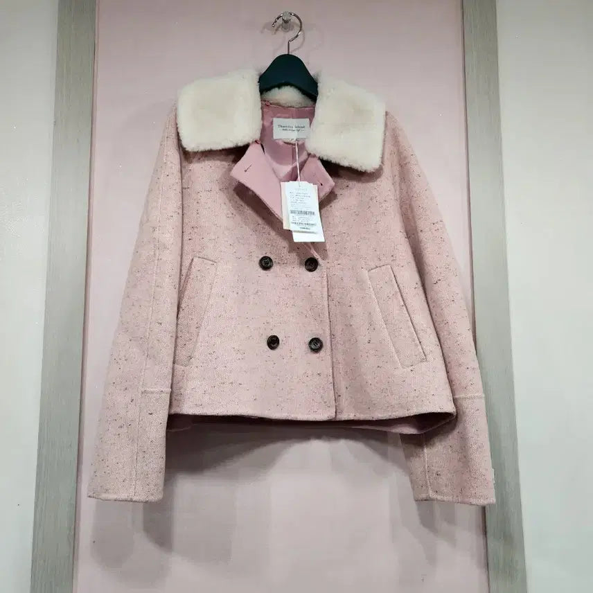 [BUNJANG] Thursday Island Dumble Collar Short Coat / 써스데이아일랜드 덤블카라숏코트