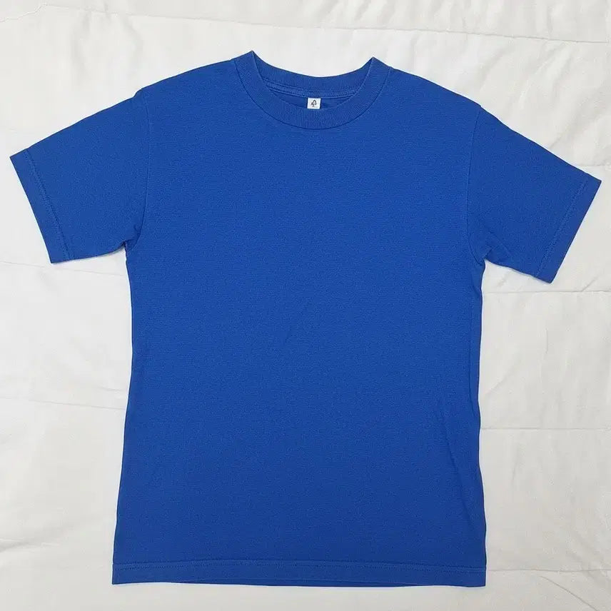 [BUNJANG] Plain Short Sleeve T-shirt - Blue / 무지 반팔 티셔츠 블루