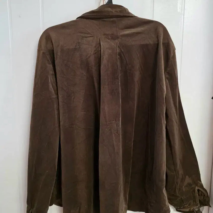 [BUNJANG] Velvet Blouse 77 Size / 벨벳 소재 남방블라우스 새거 77까지