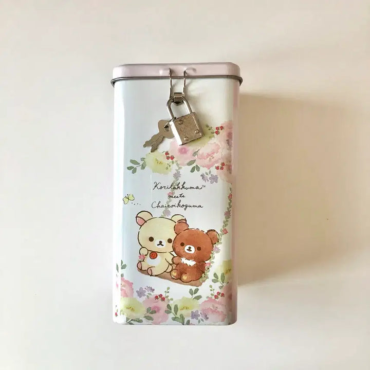 [BUNJANG] Rilakkuma Square Lock Money Box Set / 고전 리락쿠마 정사각 자물쇠 저금통 2종 세트