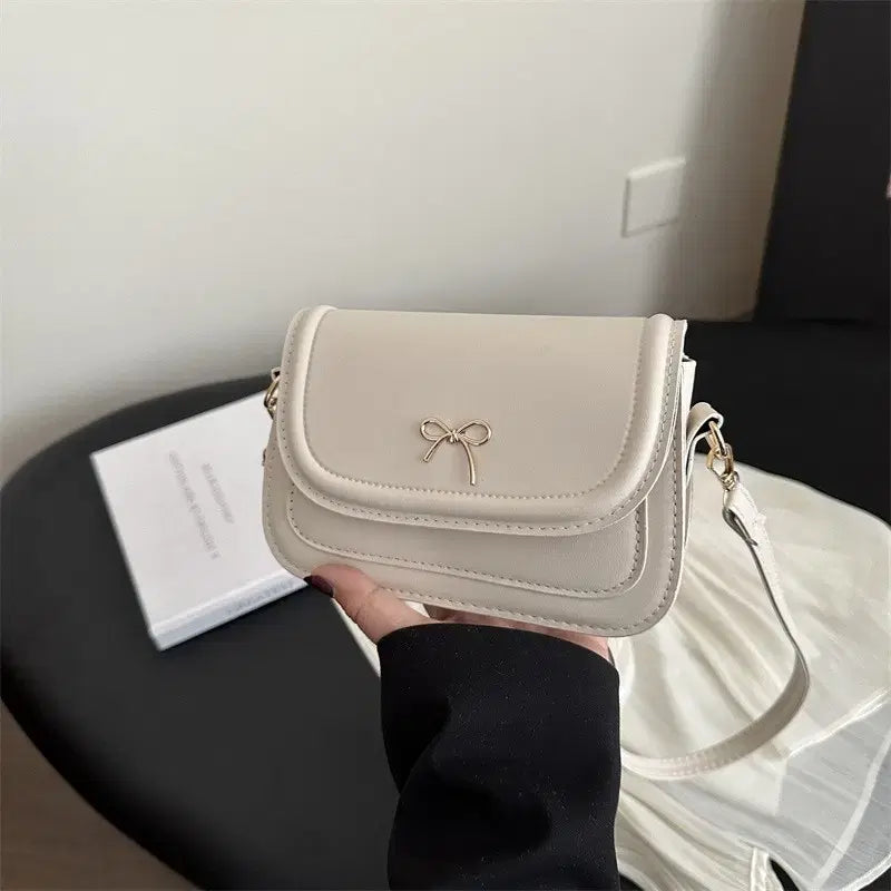 [BUNJANG] Ribbon Point Mini Crossbody Bag - Ivory / 리본 포인트 미니 크로스백 아이보리 여성가방