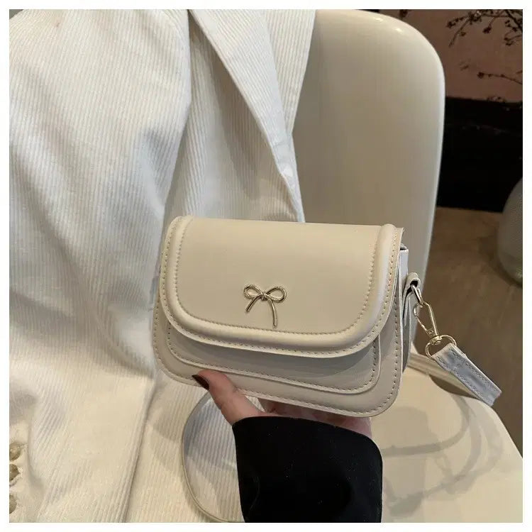 [BUNJANG] Ribbon Point Mini Crossbody Bag - Ivory / 리본 포인트 미니 크로스백 아이보리 여성가방