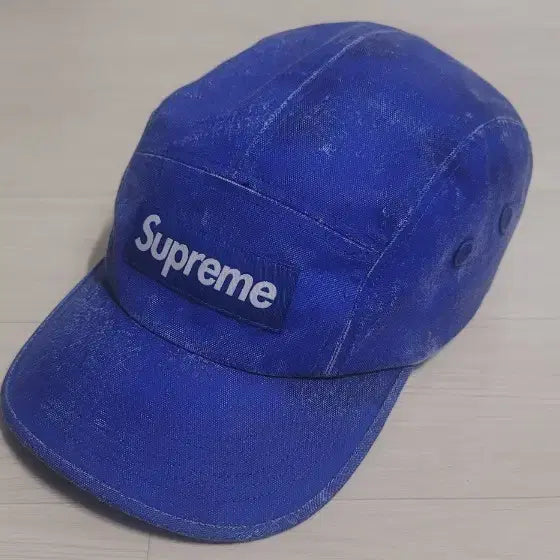 [BUNJANG] Supreme Coated Cordura Camp Cap Royal 22SS / 슈프림 코티드 코듀라 캠프캡 로얄 22ss