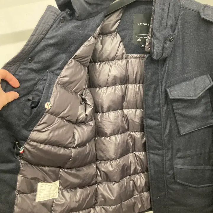 [BUNJANG] Il Corso Wool Down Padded Field Jacket 105 / 일꼬르소 울 다운 패딩 필드 자켓 야상 105
