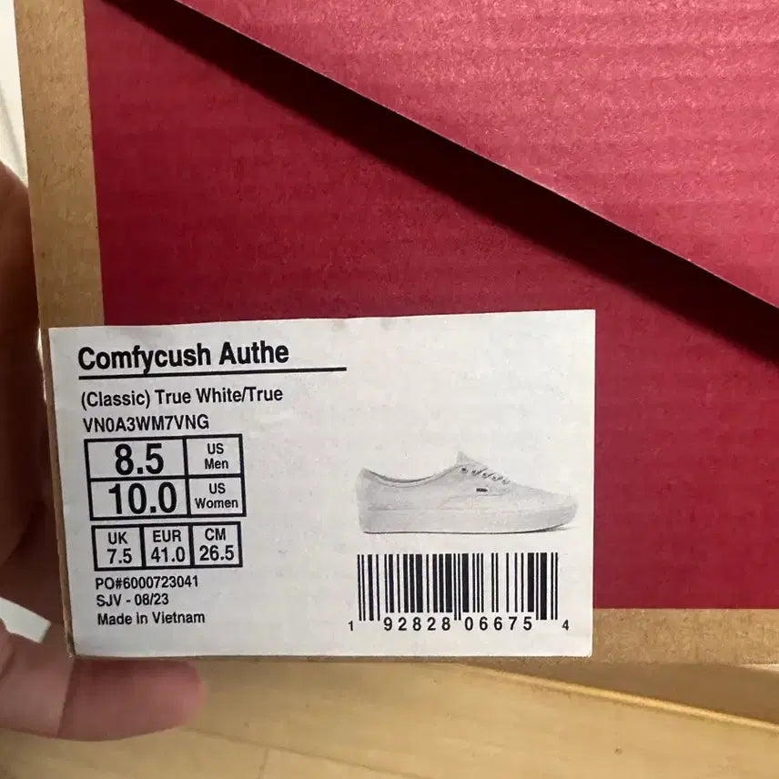 [BUNJANG] Vans Comfycush Authentic True White Sneakers / 반스 컨피쿠시 어센틱 트루 화이트 265팔아용~!