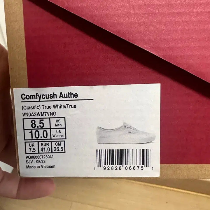 [BUNJANG] Vans Comfycush Authentic True White Sneakers / 반스 컨피쿠시 어센틱 트루 화이트 265팔아용~!