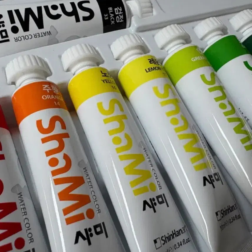 [BUNJANG] Shinhan Shamy 18 Color Watercolor Set / <신한 수채화 물감 샤미 18색 세트> 새제품 미개봉